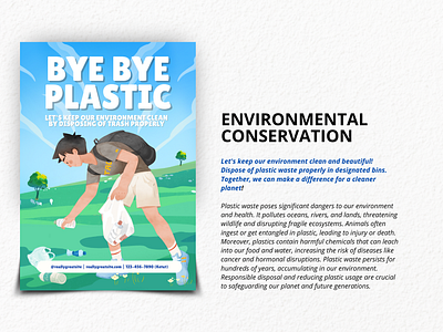 Save Environment Poster branding canva canva template canvatemplate design design graphic v graphic design logo plastic poster poster design posters save earth save environment template