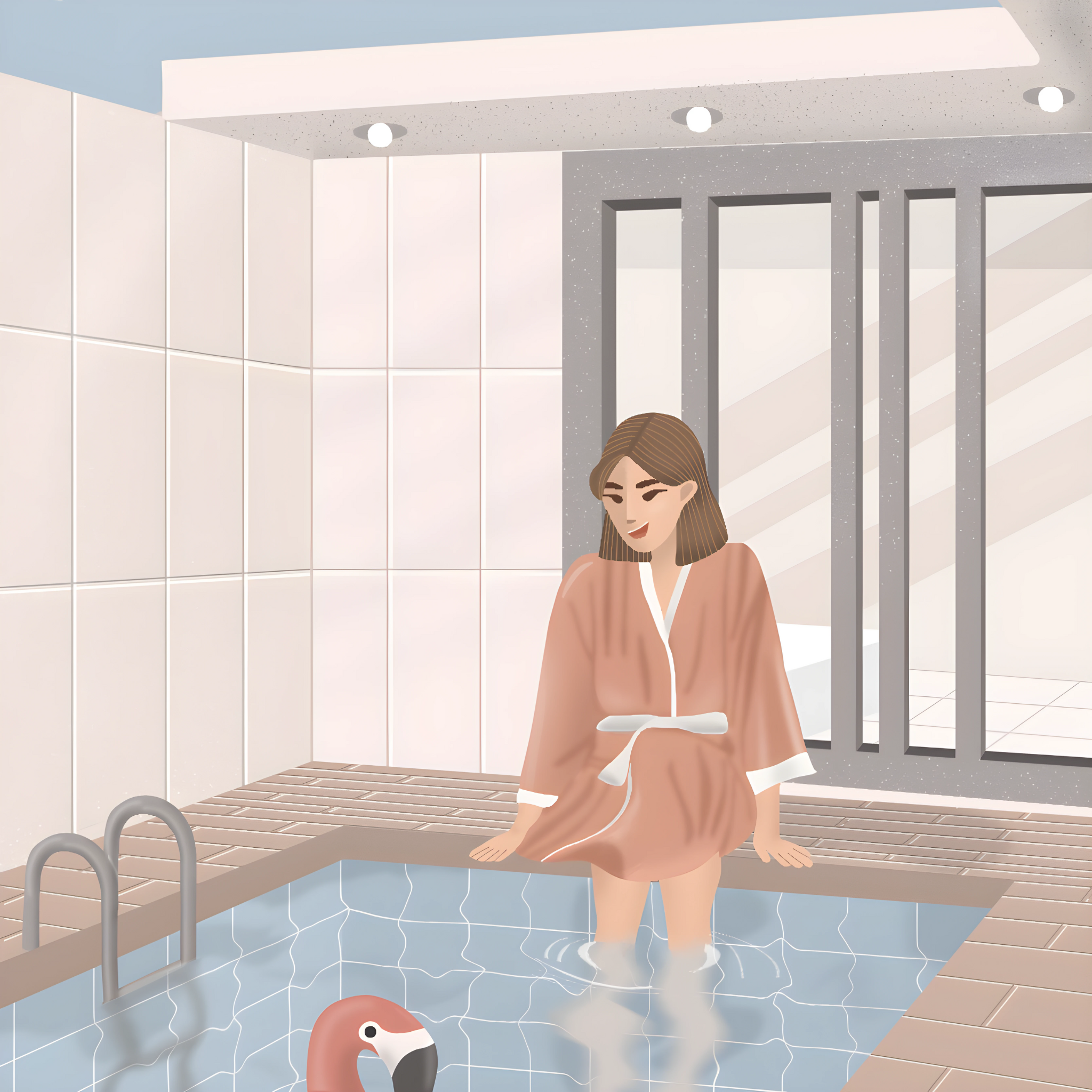 Keep calm and swim on 🏊‍♀️ art artwork beach branding camera design digital art digital illustration drink graphic design holiday ice illustration polaroid procreate sticker summer summer illustration swim swimming pool