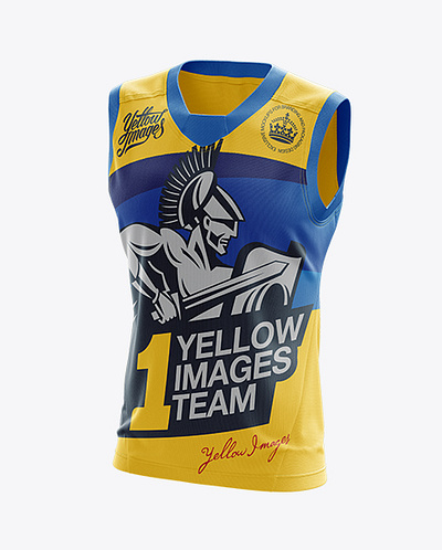 Free Download PSD Aussie Rules Jersey Mockup - Front 3/4 View free mockup template mockup designs