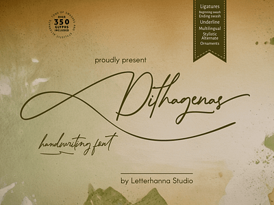 Dithagenas Font branding handwritten logo script font typeface