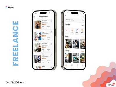 UI/UX Design for a Freelance Service App app design design freelancer service app design ui ui design uiux design ux ux design