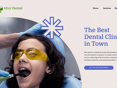 Mint Dental Clinic dental clinic dental website figma web design