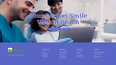 Mint Dental Contact Page dental clinic dentist figma web design