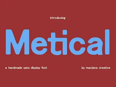 Metical Handmade Sans Display Font animation branding font fonts graphic design logo nostalgic sans font