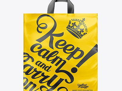 Free Download PSD White Plastic Carrier Bag with Loop Handles branding mockup mockup psd