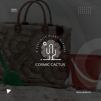 Cosmic Cactus Company Logo visual identity.