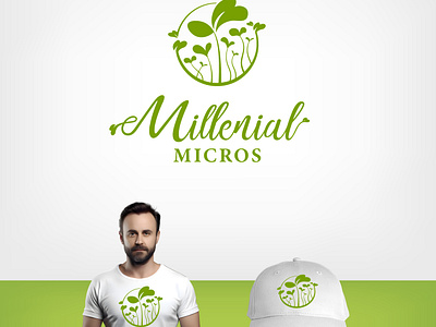 Logo Design branding design graphic design green illustrator inspiration leaf logo logo design microgreen natural nature photoshop plants typography