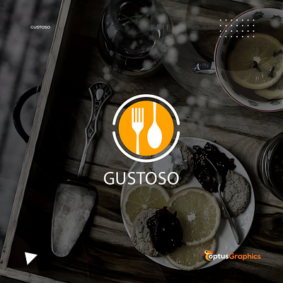 Gustoso Company Logo visual identity.