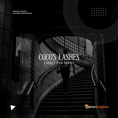 Coco's Lashes Company Logo visual identity.
