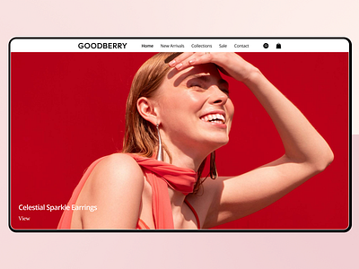 GOODBERRY - Burberry-Inspired UI Design bentobox branding design fashion luxury red ui ux website