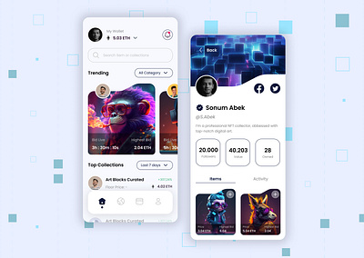 NFT Marketplace Mobile App Design app app design design digital asset mobile app nft nft app nft marketplace nft profile product design ui ux web web design