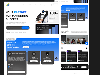 Marketing Agency Website UI 2024 2025 best ui branding design designing education app ui figma figma ui illustration marketing marketing website markteting agency trending ui ui design viral ui website ui