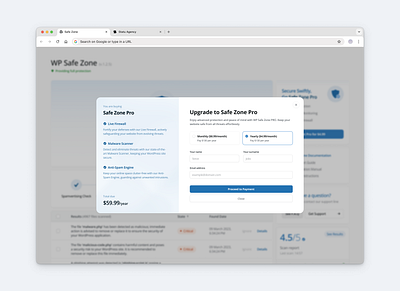 Safe Zone - Payment Modal blur design figma graphic design modal payment payment modal payment popup popup ui