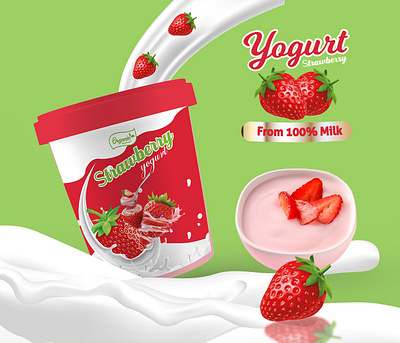 Yogurt Label Design graphic design guava yogurt label jar label design label design packaging design packs strawberry yogurt label design