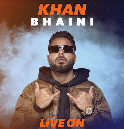Punjabi Singer Khan Bhaini Poster branding