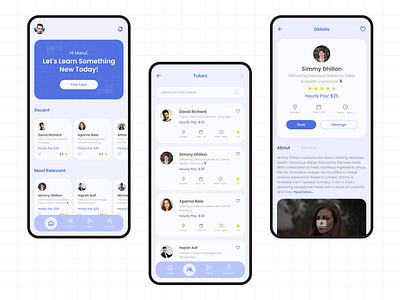 Online Coaching App Screen Design app flow app redesign app screen app ui app ux coaching app daily ui product design redesign tutor app ui ui design user interface visual design