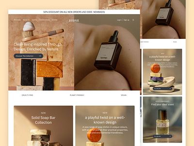 ECONIL is an eco-friendly soap and perfume e-commerce Website beauty e commerce landingpage ui ux website