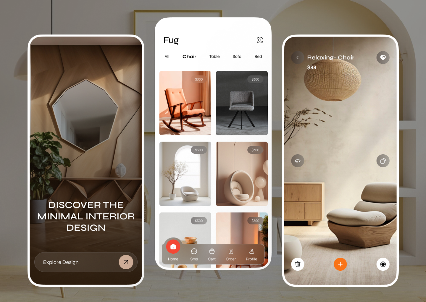 Example of Modern  Mobile App Design