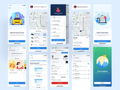 Transporter Ride-Sharing Mobile App UI Design app app design design mobile ride ride sharing sharing ui ui ux ui design ux