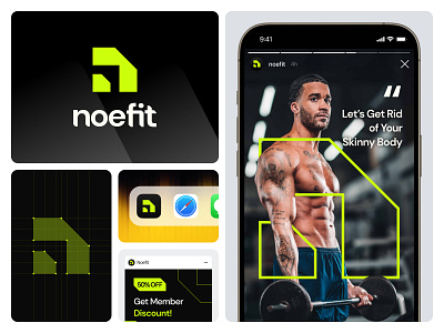 Noefit - Branding app branding branding identity design fitness graphic design gym health logo marketing neofit social media design ui ux vector