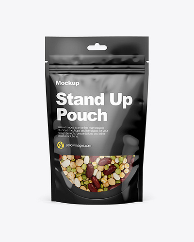 Free Download PSD Stand Up Pouch Mockup - Front VIew mockup designs