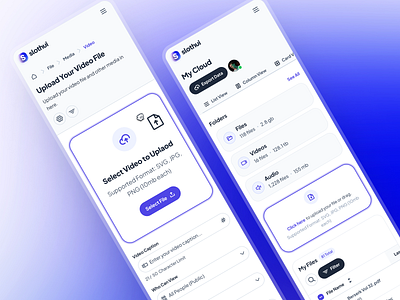 slothUI - World's Laziest Design System - Upload File Mobile UI clean design system file management file management ui file manager ui file ui file upload file upload mobile file upload ui gradient input text ios app minimal mobile app mobile ui modern purple soft ui ui design