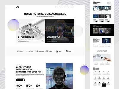 AI Agency ai agency ai website graphic design homepage landingpage mockup