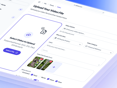 slothUI - World's Laziest Design System - Video Upload UIUX clean dashboard dashboard design dashboard ui design system file manager ui file upload file upload dashboard file upload ui gradient minimal purple soft ui ui design ui kit upload file ui upload ui video upload video upload ui