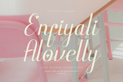Enfiyali Alovelly | Love Modern Script feminime invitation lovely fonts pretty fonts