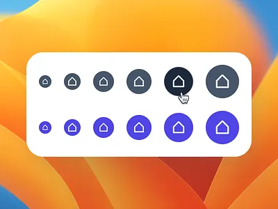 slothUI - World's Laziest Design System - Button Icon Components button component button icon ui button ui clean design system hover state icon design icon ui indigo interface design macos minimal ui modern slothui soft ui ui design ui icon ui kit yellow