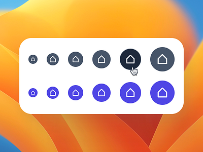 slothUI - World's Laziest Design System - Button Icon Components button component button icon ui button ui clean design system hover state icon design icon ui indigo interface design macos minimal ui modern slothui soft ui ui design ui icon ui kit yellow