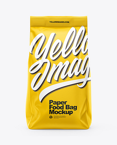 Free Download PSD Matte Food Bag Mockup mockup designs