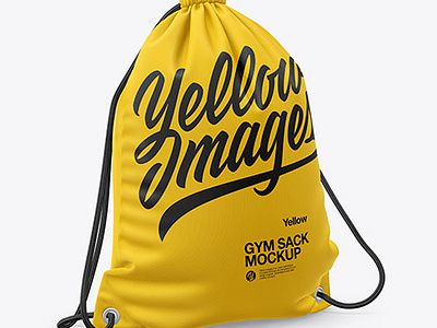 Free Download PSD Gym Sack Mockup - Front Half Side View branding mockup