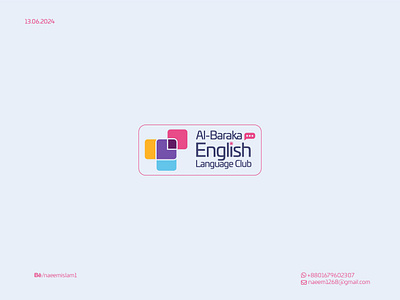 Al-Baraka English Language Club Logo brand identity branding color combination concept creative logo design emblem logo english language club graphic design illustration logo vector