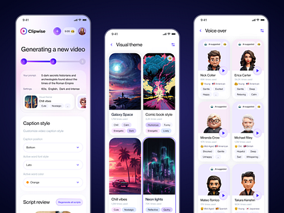 AI Video Creator Mobile Redesign ai ai generated design generated mobile purple redesign reel ui design ux ux design video website