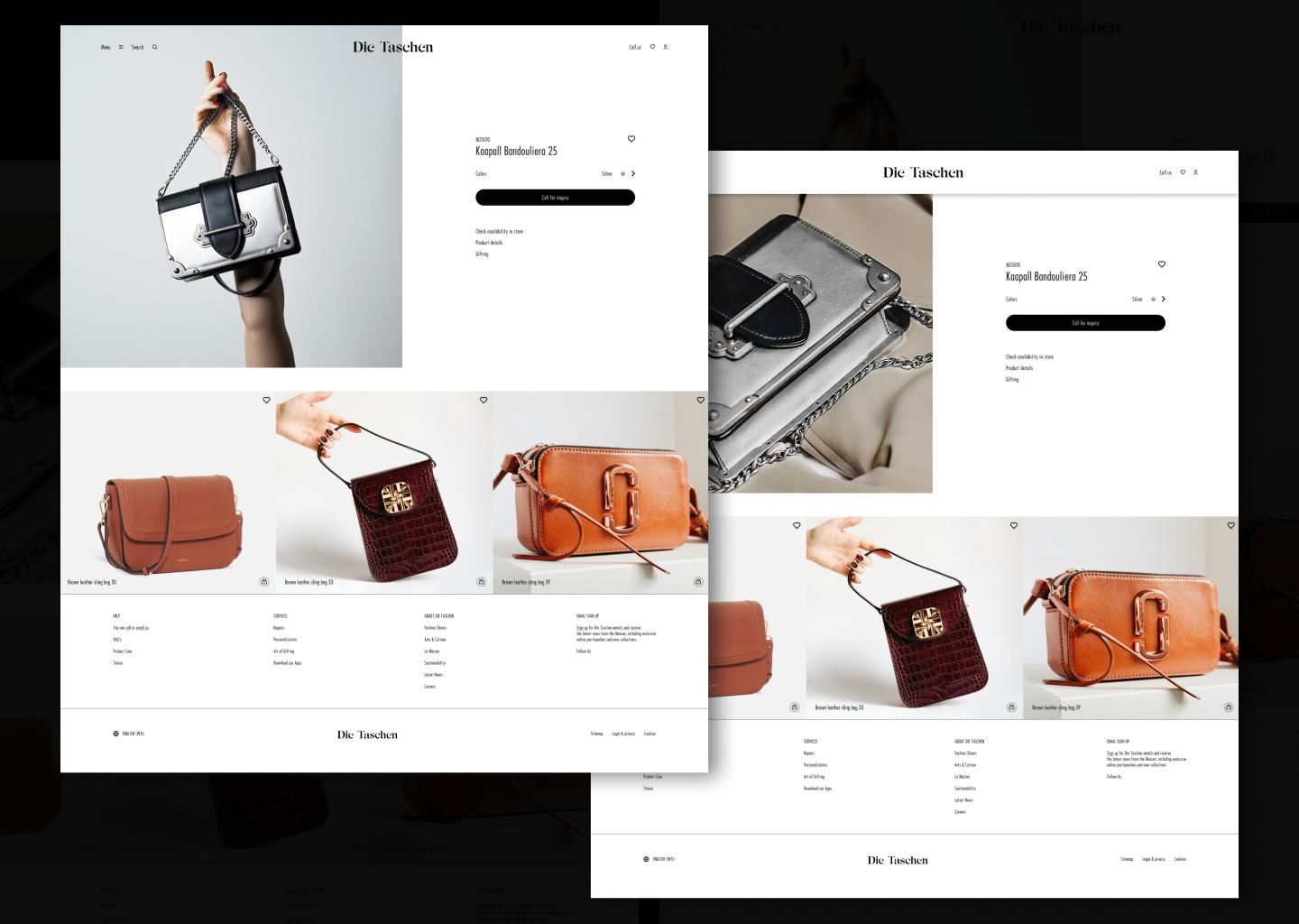 Minimal Landing Page animation app design bag branding case study clean figma girls graphic design handbag illustration landing page louis vuitton lv minimal motion graphics photography ui uiux ux