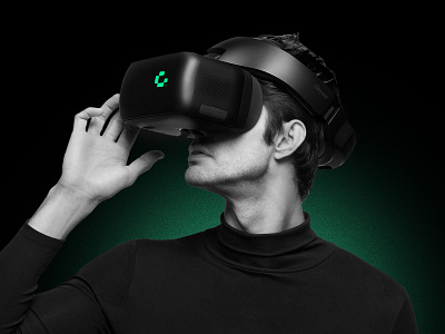 Geyser - VR tech logo and brand identity ai artificial intelligence black brand identity branding g logo green logo logodesign modern branding technology virtual reality vr vr logo