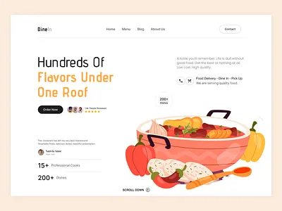Restaurant Website Design drinks figma food food menu minimal modern restaurant restaurant website typography ui ui design web design web food design website design