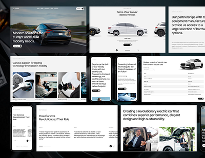 Electric Cars Website automotive car clean company design electric cars future industry landing page minimalist model modern product design simple technology ui vehicle visual web web design