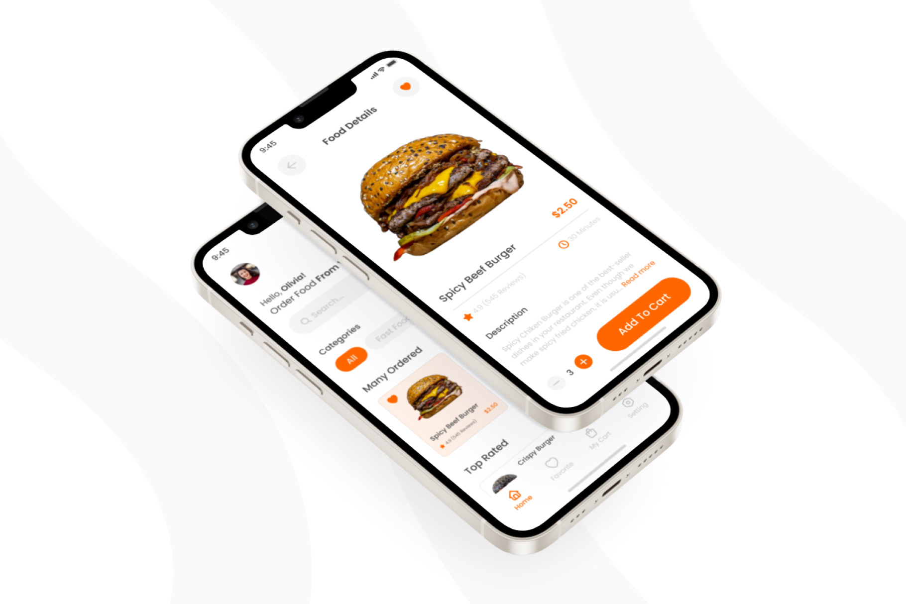 Foodys - Food Delivery Mobile App app delivery elegant food freelance graphic design mobile mobile app modern online popular project recomended simple trend ui ux vector web