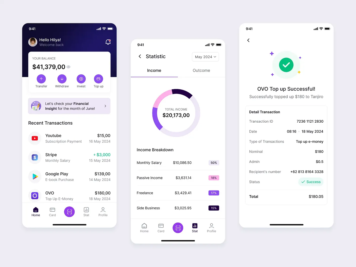 Modern Finance Mobile App Design for User Engagement