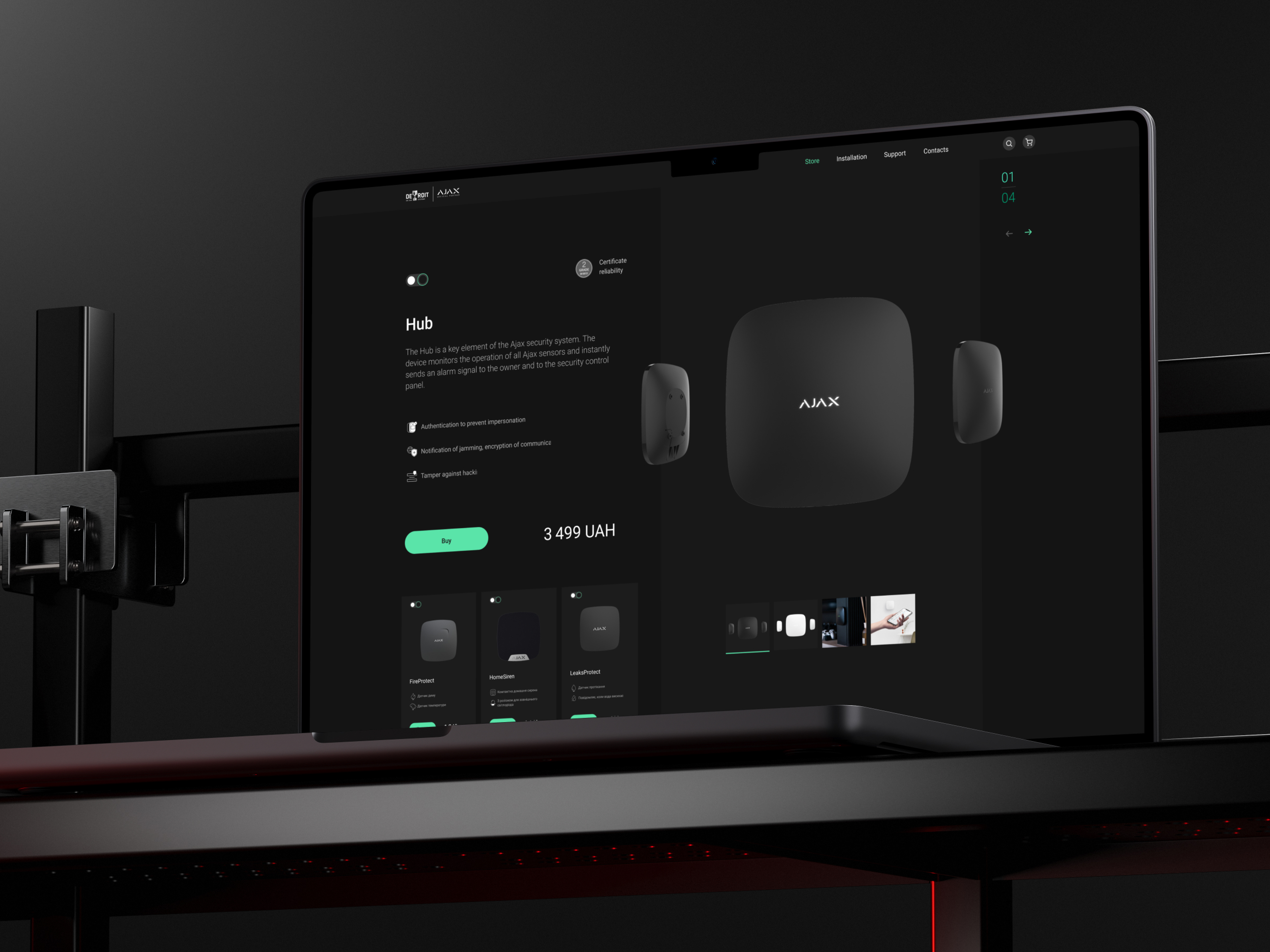 Product page design interface product service store ui ux web website