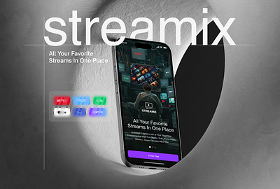 STREAMIX-Streaming platform App appdesign apple hbo hulu interface design mobile app mobile concept netflix product design streaming service tech design