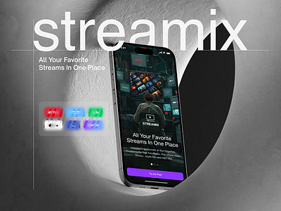 STREAMIX-Streaming platform App appdesign apple hbo hulu interface design mobile app mobile concept netflix product design streaming service tech design
