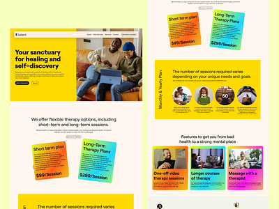 Salient Mental Health Website design agency website best ui design design landing page landingpagedesign mental mental health website website design wellness