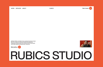 Rubics Studio Hero agency branding design figma hero landing page studio style test ui ux website