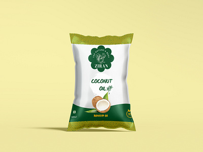 Coconut Oil Packaging branding business design graphic design illustration mockup package design