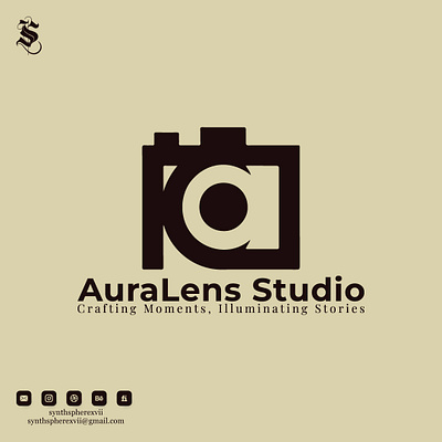 AuraLens Studio branding graphic design logo