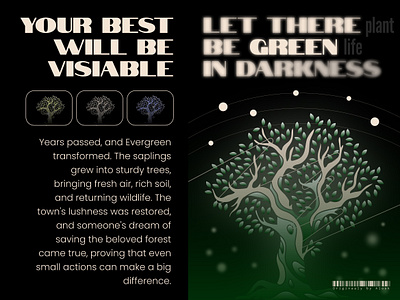 Poster Design - Let there be green in Darkness branding earth graphic design green plant