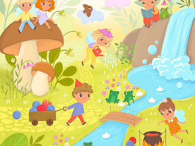 Children's illustration. Little fairies book book illustration children childrens childrens book fairies illustration kids